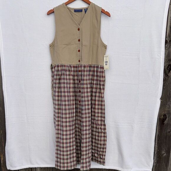 Vintage Karen Scott Plaid Womens Dress Size Small - Picture 9 of 13